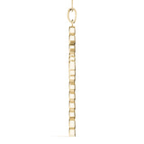 14K Yellow Gold Diamond Cross Pendant Jewelry