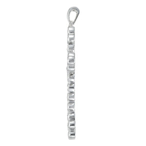 White Platinum Diamond Cross Pendant Religious Jewelry
