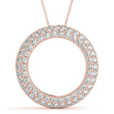 Rose Gold Lab Diamond Circle Pendant