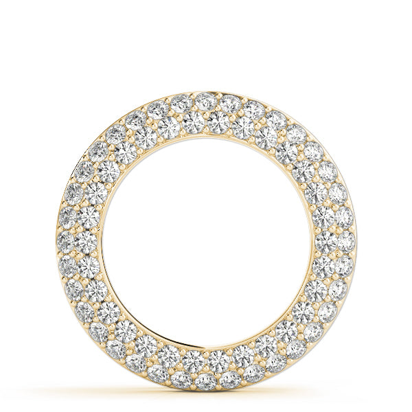 18K Yellow Gold Diamond Circle Pendant