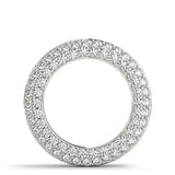 14K White Gold Diamond Circle Pendant