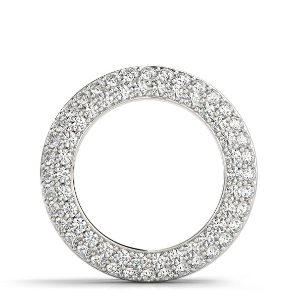 18K White Gold Diamond Circle Pendant