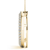 18K Yellow Gold Diamond Circle Pendant
