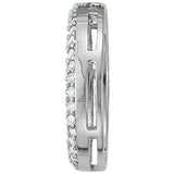 18K White Gold Diamond Circle Pendant