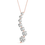 18K Rose Gold Diamond Journey Pendant