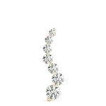 14K Yellow Gold Round Diamond Journey Pendant