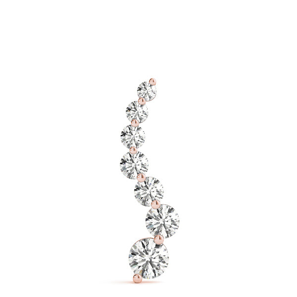 14K Rose Gold Lab Diamond Journey Pendant