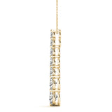 14K Yellow Gold Round Diamond Journey Pendant