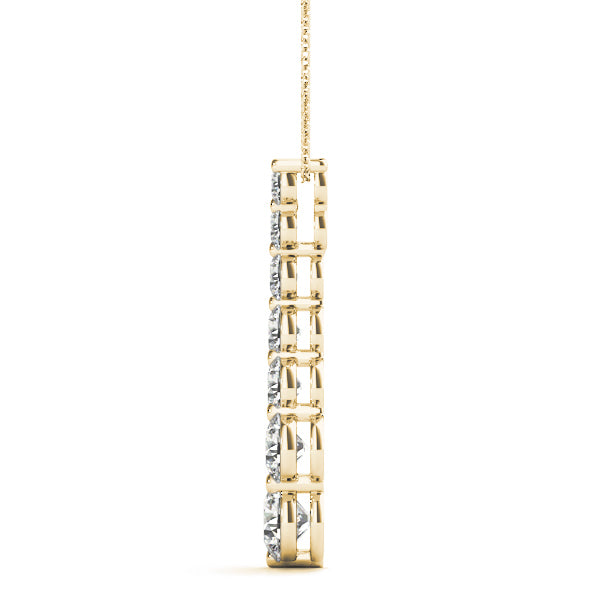 18K Yellow Gold Diamond Journey Pendant