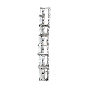 14K White Gold Diamond Journey Pendant
