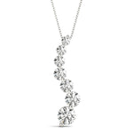 18K White Gold Lab Diamond Journey Pendant