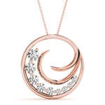 14K Rose Gold Lab Diamond Journey Pendant