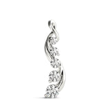 18K White Gold Diamond Journey Pendant