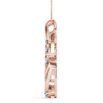 18K Rose Gold Lab Diamond Journey Pendant