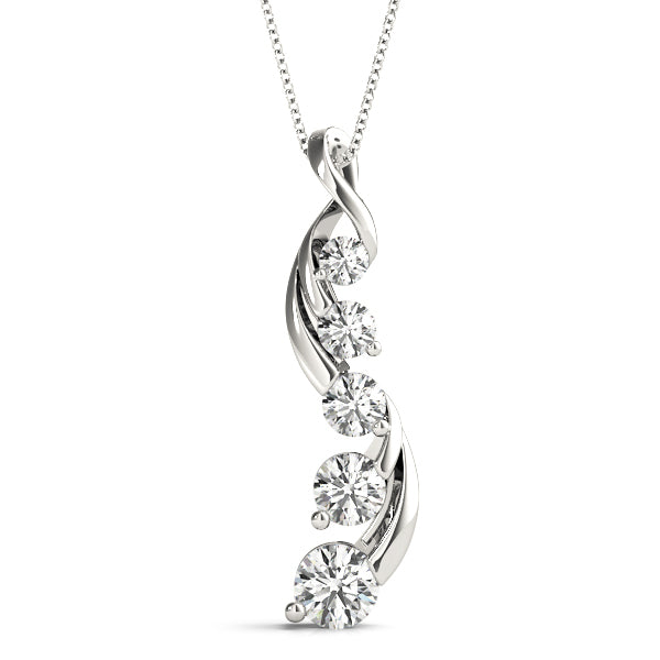 Platinum Diamond Journey Pendant