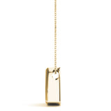 1 Carat Lab Diamond 18K Yellow Gold Solitaire Pendant