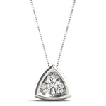 1 Carat Lab Diamond 18K White Gold Solitaire Pendant