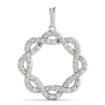 White Gold Lab Diamond Circle Pendant