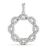 Platinum Diamond Circle Pendant