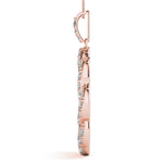 18K Rose Gold Lab Diamond Circle Pendant