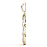 18K Yellow Gold Diamond Circle Pendant