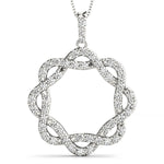 Platinum Diamond Circle Pendant