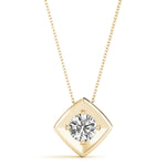 1 Carat Lab Diamond 14K Yellow Gold Pendant