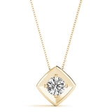 1 Carat Lab Diamond 14K Yellow Gold Pendant