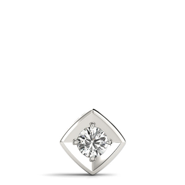 1 CT Lab Diamond White Platinum Solitaire Pendant