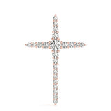 Rose Gold Diamond Religious Cross Pendant