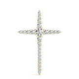 18K Yellow Gold Diamond Cross Pendant
