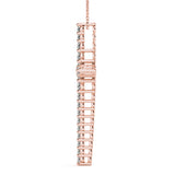 Rose Gold Diamond Religious Cross Pendant