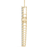 18K Yellow Gold Diamond Cross Pendant