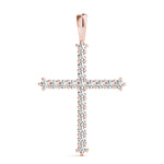 Rose Gold Diamond Cross Pendant | Religious Jewelry