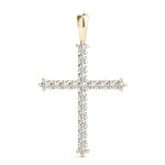 Diamond Religious Cross Pendant - 18K Yellow Gold