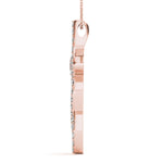 Rose Gold Diamond Cross Pendant | Religious Jewelry