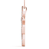 Rose Gold Diamond Cross Pendant | Religious Jewelry