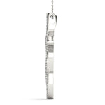 Diamond Religious Cross Pendant - 14K White Gold