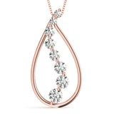 18K Rose Gold Diamond Journey Pendant