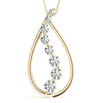 18K Yellow Gold Diamond Journey Pendant