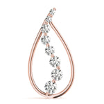 18K Rose Gold Diamond Journey Pendant