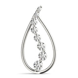 14K White Gold Diamond Journey Pendant