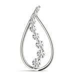 18K White Gold Lab Diamond Journey Pendant