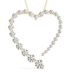 14K Yellow Gold Round Diamond Journey Pendant