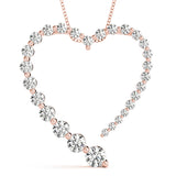 14K Rose Gold Lab Diamond Journey Pendant