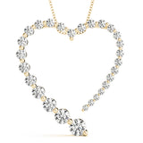 18K Yellow Gold Round Diamond Journey Pendant
