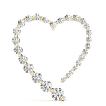 18K Yellow Gold Round Diamond Journey Pendant