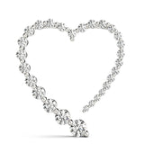 14K White Gold Lab Diamond Journey Pendant