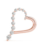 Rose Gold Lab Diamond Heart Pendant