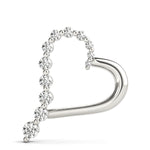 14K White Gold Lab Diamond Heart Pendant